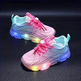 Adorable LED Light-Up Sneakers for Youngsters - Breathable Mesh, Lightweight & Comfy Running Shoes with Flashing Lights, Perfect for Boys & Girls