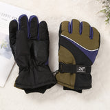 AirXing Ski Gloves - Waterproof, Non-Slip, Thickened for Winter Sports & Outdoor Activities, One Size Fits Most, Blue