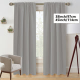 1 Panel Solid Color Heat Insulation Curtain, Rod Pocket Window Treatment For Bedroom Office Kitchen Living Room Study Home Decoration