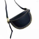 Bag  Women Shoulder Rivet Decoration Female Chest Bags Genuine Leather Woman Crossbody Metal Sac A Mian