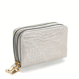 Women's PU Leather Wallet, Elegant Zipper, Small Compact Purse For Cards And Cash, Easy To Carry, Perfect For Daily Commute