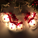 1 Set of Festive LED Snowman String Lights - 5.4ft/1.65m Long, 10 Bright Lights, Christmas Ornaments, Decorations for Christmas Tree, Party, Festive Ambiance