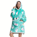 1pc Hoodie Wearable Blanket For Women Men Oversized Blanket Sweatshirt Soft Warm Comfortable Wearable Blanket Hoodie For Adults With Big Pocket For Sofa Couch Bed