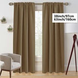 1 Panel Solid Color Heat Insulation Curtain, Rod Pocket Window Treatment For Bedroom Office Kitchen Living Room Study Home Decoration
