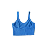 goosudu Lizzy Solid Color Ribbed Sleeveless Camisole Cropped Top