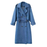 Goosudu Blue Modern Single Breasted Coat