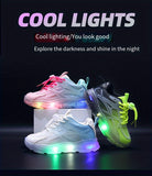 Kids' LED Light-Up Mesh Sneakers - Breathable, Casual, Winter Shoes for Girls and Boys - Comfortable, Slip-Resistant, Easy to Clean, and Fun!