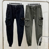 22SS Spring STONE Men Cotton Pants Basic Compass Badge Embroidered ISLAND Tooling Pocket Trousers Sport Wear Casual Pants 716 25