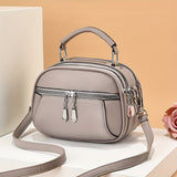 Chic Faux Leather Mini Crossbody Bag – Stylish Solid Color, Secure Zipper, Versatile Shoulder Bag & Elegant Coin Purse