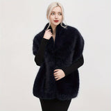 Luxurious Faux Fur Shawl - Luxurious Widening Design, Exquisitely Elegant Style, Rich Solid Color, Exceptionally Warm and Cozy, Thick and Plush Texture - Versatile Scarf for Formal Banquet and Wedding Occasions, Ideal for Outdoor Party and Social Events,