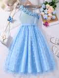 Adorable Summer Princess Dress - Polka Dot & Frill-Trim, Durable, Easy-Care Knit for Stylish Comfort