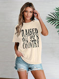 Raised On 90s Country Shirts Women Country Music Shirt Vintage Concert Casual Short Sleeve Tee Tops