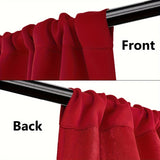 1 Panel Solid Color Heat Insulation Curtain, Rod Pocket Window Treatment For Bedroom Office Kitchen Living Room Study Home Decoration