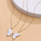 2pcs/Set Exquisite Butterfly Matching Necklace Set - Unique Couple/Friendship Design, Dainty Neck Jewelry for Everyday Wear - Perfect Gift for Women, Bestie/BFF on Special Occasions