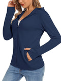 Long Sleeve Sun Protection Hoodie - Quick Drying, Breathable, Soft, Skin Friendly, Full Zipper, Pocket, High Stretch Polyester - Perfect for Outdoor Sports, Fitness, Hiking, Jogging, Beach, Travel, and Daily Activities
