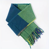 Elegant Plaid Tassel Shawl-Scarf: Chic Imitation Cashmere Warmth, Perfect for Any Winter Outing