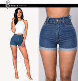 GOOSUDU Cross-Border Supply  HOTan and NEWn New Women's Clothes  Wish Popular Denim Shorts Curling Sexy Hot Pants