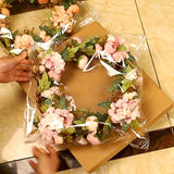 Beautiful Artificial Flower Wreath - Perfect for Garden, Farmhouse Door, Photo Props & Outdoor Decor!