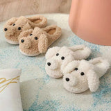 Slippers Slipper Womens Winter Warm Home Kawaii Cartoon Plush Contton Indoor Funny Cute Teddy Bear Fuzzy House Floor Shoes Female  FWBV