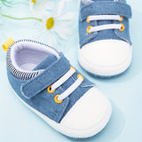 Willsy Soft Sole Canvas Baby Shoes - Casual & Comfy First Walker Sneakers for Boys & Girls, Striped/Solid Colors, All-Season