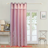 1pc Double Layer Embroidery Curtain With Lace Grommet Top Semi-Blackout Cloth Window Drapes Curtains For Bedroom Living Room Sliding Door Home Decor