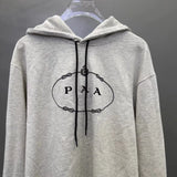 Designer High Quality Hooded Long Sleeve Hoodie Fashion Triangle Logo Letter White Cuff Striped Hoodie