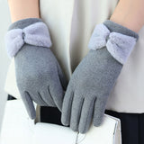 Elegant Warmth Meets Modern Convenience: Women's Windproof, Touch-Screen Friendly Winter Fleece Gloves - Durable & Snug Fit