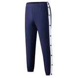 Men's Pants Sports Trousers Joggers Casual Tear Away Loose Fit Basketball High Split Snap Button Jogging Tracksuits 230516