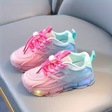 Kids' LED Light-Up Mesh Sneakers - Breathable, Casual, Winter Shoes for Girls and Boys - Comfortable, Slip-Resistant, Easy to Clean, and Fun!