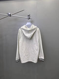 Designer High Quality Hooded Long Sleeve Hoodie Fashion Triangle Logo Letter White Cuff Striped Hoodie