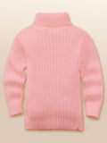 Cozy Fashion Bear Sweater - Soft, Thick, High-Quality Fleece Turtleneck Knitwear for Girls and Boys - Warm, Winter, Casual, Everyday Wear