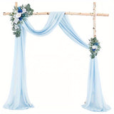 1-Panel Wedding Arch Draping Fabric Curtain - Colorful, Sheer, 26" x 197" Backdrop Curtain for Wedding Ceremony, Party, Ceiling Decor, and Home Decor