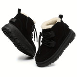 Comfortable Snow Boots For Boys, Soft Warm Plus Fleece Boots For Outdoor Walking Hiking, Autumn And Winter