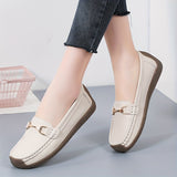 Women's Comfy Flat Loafers, Buckle Decor Slip On Soft Sole Shoes, Casual Non Slip Walking Flats