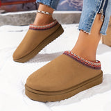 Early Winter New Half-Slip Snow Boots Thickened Upper Thick Sole Warm And Comfortable