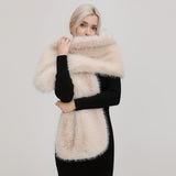 Luxurious Faux Fur Shawl - Luxurious Widening Design, Exquisitely Elegant Style, Rich Solid Color, Exceptionally Warm and Cozy, Thick and Plush Texture - Versatile Scarf for Formal Banquet and Wedding Occasions, Ideal for Outdoor Party and Social Events,