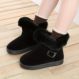 Comfortable Slip On Snow Boots For Girls, Soft And Warm Plus Fleece Boots For Indoor Outdoor Walking, Autumn And Winter