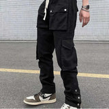 Men's Pants Y2K Black Streetwear Casual Techwear Korean Cargo Pants Men Overalls Low Waist Joggers Trousers Alt Baggy Sweatpants Clothes 230303