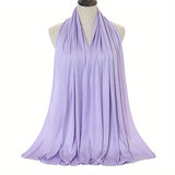 Elegant Warm Hijab Shawl - Versatile Windproof Maxi Scarf, Durable Yarn-Dyed Wrap for Stylish Comfort