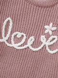 Cute Baby Woolen Top Sweater, Baby Letter Embroidered Letter Fashion Warm Pullover