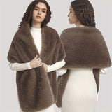 Luxurious Faux Fur Shawl - Luxurious Widening Design, Exquisitely Elegant Style, Rich Solid Color, Exceptionally Warm and Cozy, Thick and Plush Texture - Versatile Scarf for Formal Banquet and Wedding Occasions, Ideal for Outdoor Party and Social Events,
