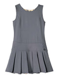 Stretchy School Uniform Dress for Girls - Sleeveless Pleated Hem Jumper with Comfortable Fit - Ideal for School Days and Special Occasions