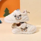 Cute Embroidered Low Top Baby Boy Shoes - Breathable, Lightweight, Hook and Loop Fastener, Cartoon Patterned - Perfect for Casual Daily Wear in All Seasons