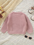 Cute Baby Woolen Top Sweater, Baby Letter Embroidered Letter Fashion Warm Pullover