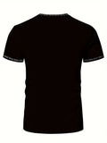 Men's ComfortFit Round Neck Short Sleeve Fitness T-Shirt - Soft, Breathable, Moisture-Wicking, Quick-Drying, and Four-Way Stretch for Ultimate Freedom - Perfect for Running, Yoga, Training, Hiking, Outdoor Activities, and Summer/Spring Casual Wear - Great