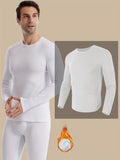 Men's Thermal Activewear Top - Long Sleeve, Crew Neck, Stretch Fit for Winter Sports, Running & Fitness - Machine Washable