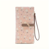 Long Style Wallet, Floral Print, Casual Zippered Folding Coin Purse, Multiple Card Slots, Clutch Handbag