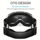 Anti-Fog Ski Goggles with Interchangeable Lens - TPU Frame, Includes Black Lens & Optical Frame & Carry Bag for Snowboarding, Skating, and Winter Sports, for Winter