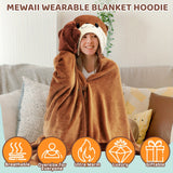 Wearable Oversized Blanket Hoodie For Adults, Otter Blanket Hooded Cloak, Warm And Cozy Flannel Cute Blanket Hoodie, Funny Birthday Blanket Gifts For Women And Male, Halloween Birthday Easter Christmas Gift, Lover's Anniversary