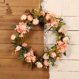 Beautiful Artificial Flower Wreath - Perfect for Garden, Farmhouse Door, Photo Props & Outdoor Decor!